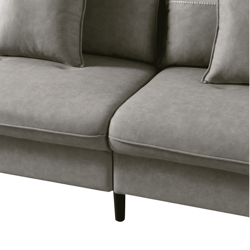 Mexico Straight Line Sofa Set in Grey Color