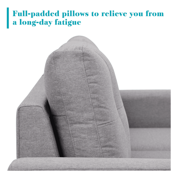 Roxy L-Shaped Sectional Storage Sofa Cum Bed - Luxe Maple