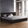 Axis Wooden Bed with Storage in Brown Matte Finish King Pro