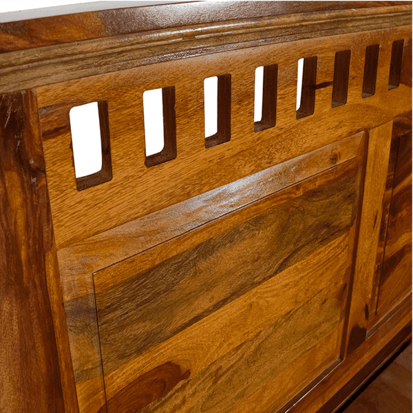 Camden King Size Bed In Sheesham Wood - Luxe Maple