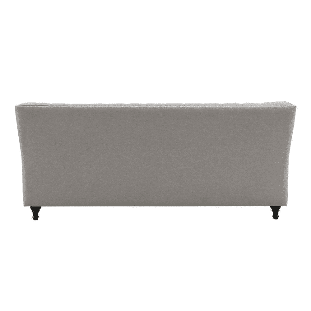 Dorothie Grey Fabric Button Tufted Sofa with Nailhead Trim