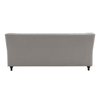 Dorothie Grey Fabric Button Tufted Sofa with Nailhead Trim - Luxe Maple