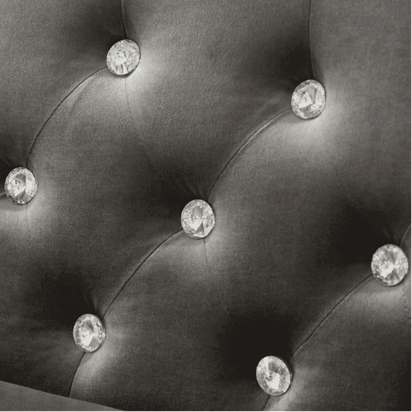 Lotus Grey Chesterfield Sectional Sofa Set - Luxe Maple