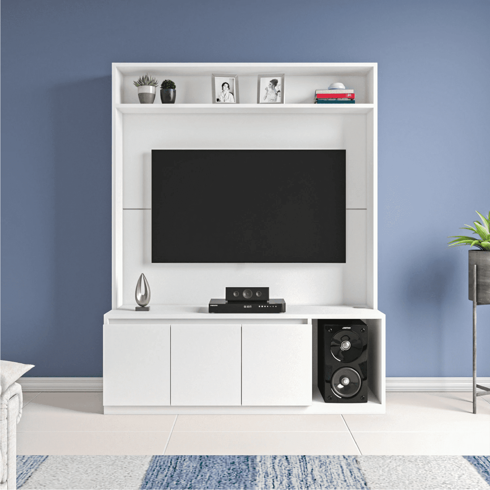 Union TV Unit- Frosty White