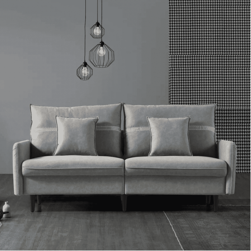 Mexico Straight Line Sofa Set in Grey Color