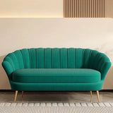 Boston Luxury Mid-Century Sofa In Suede Green