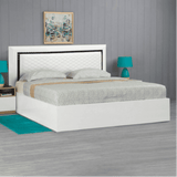 Helen PU Polish Bed in White Color King Pro