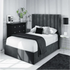 Uniline Pro Luxury Upholstered Bed in Suede Grey