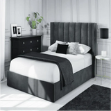 Uniline Pro Luxury Upholstered Bed in Suede Grey