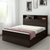 Denver Wooden Bed with Storage in Brown Glossy Finish - Luxe Maple