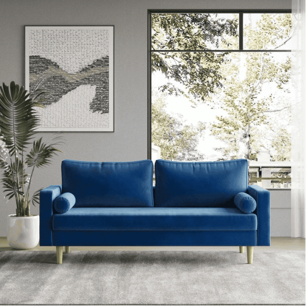 Craftmen Modern Sofa Set in Suede Fabric - Luxe Maple