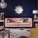 Brew Pink Suede Sofa or Loveseat with Pillows 3+2+2 Seater