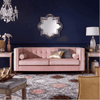 Brew Pink Suede Sofa or Loveseat with Pillows - Luxe Maple