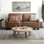 Camilla Sofa Set in Textured Style - Luxe Maple