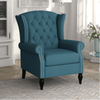 Copper Grove Crawley Diamond Button-Tufted Wingback Chair Turquoise