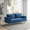 Craftmen Modern Sofa Set in Suede Fabric - Luxe Maple