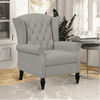 Copper Grove Crawley Diamond Button-Tufted Wingback Chair - Luxe Maple