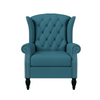 Copper Grove Crawley Diamond Button-Tufted Wingback Chair - Luxe Maple