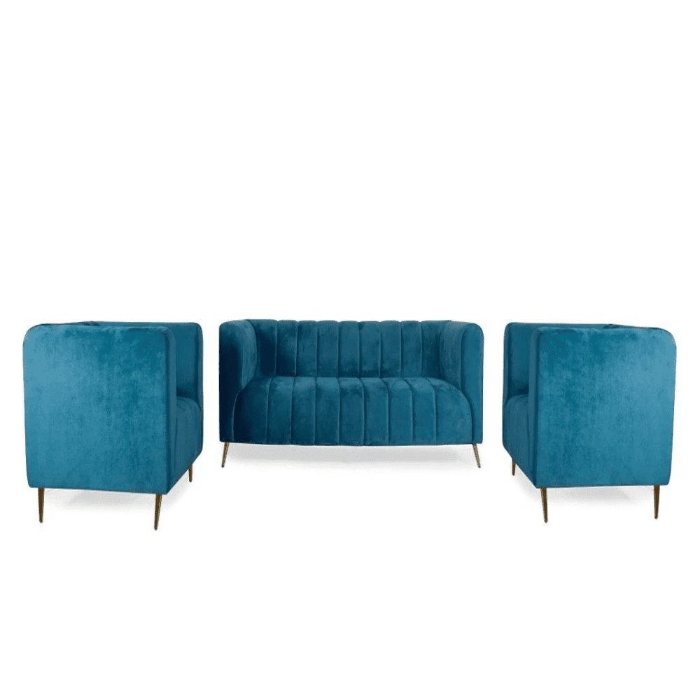 Hokins Sofa Sets in Blue Color