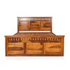 Camden King Size Bed In Sheesham Wood - Luxe Maple