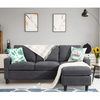 Futz Linen Upholstered L-shaped Sectional Sofa - Luxe Maple