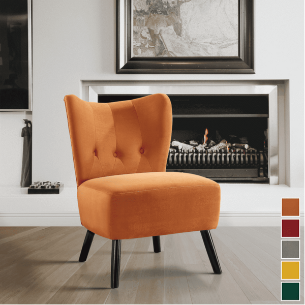 Lappy Suede Accent Chair - Luxe Maple