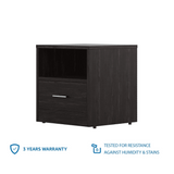 Rocco Engineered Wood Wenge Finish Bedside Table