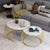 Ketty Golden Nesting Table Set of Two - Center Table.