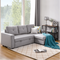 Roxy L-Shaped Sectional Storage Sofa Cum Bed - Luxe Maple