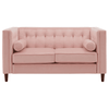 Brew Pink Suede Sofa or Loveseat with Pillows - Luxe Maple