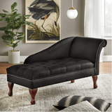 Simple Living Chaise Lounge Black