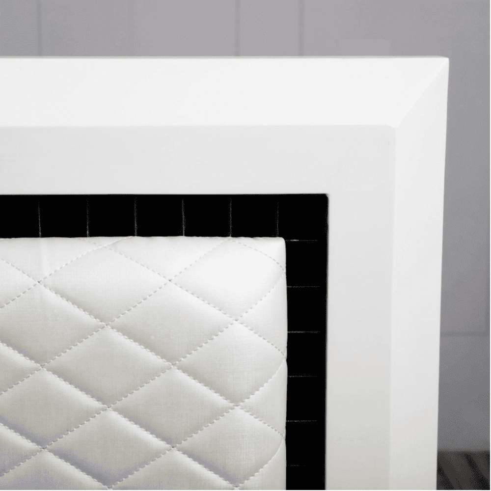 Helen PU Polish Bed in White Color