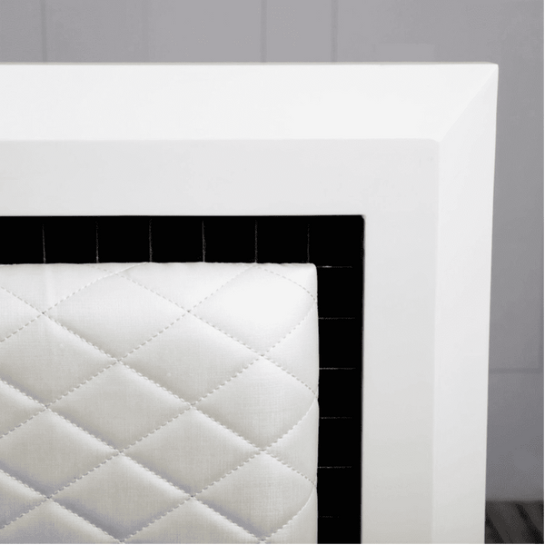 Helen PU Polish Bed in White Color - Luxe Maple