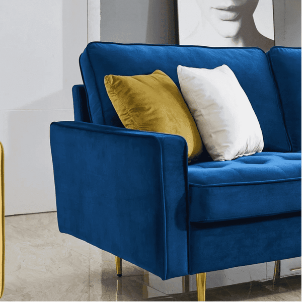 Block Down Straight Line Sofa Set - Luxe Maple