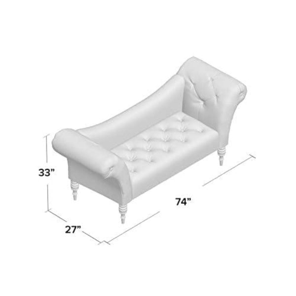 Loveseat Quilted Suede Lounger - Luxe Maple