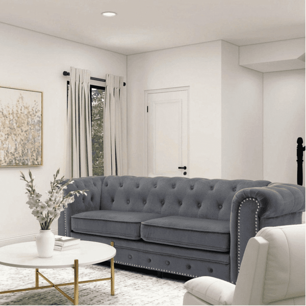 Blossom Chesterfield Sofa Set - Luxe Maple