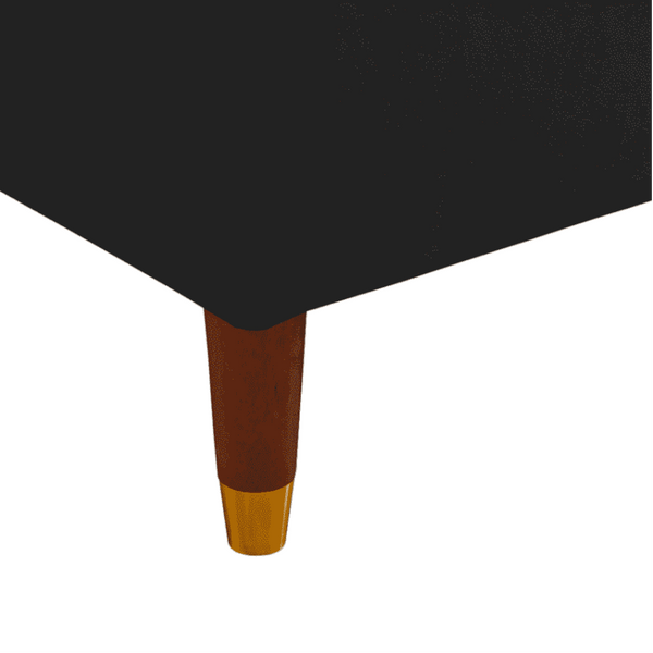 Glossy Sectional Suede Sofa Set With Ottoman - Luxe Maple