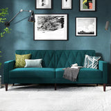 Hickup Luxury Sofa Set in Leatherette Green