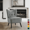 Lappy Suede Accent Chair - Luxe Maple