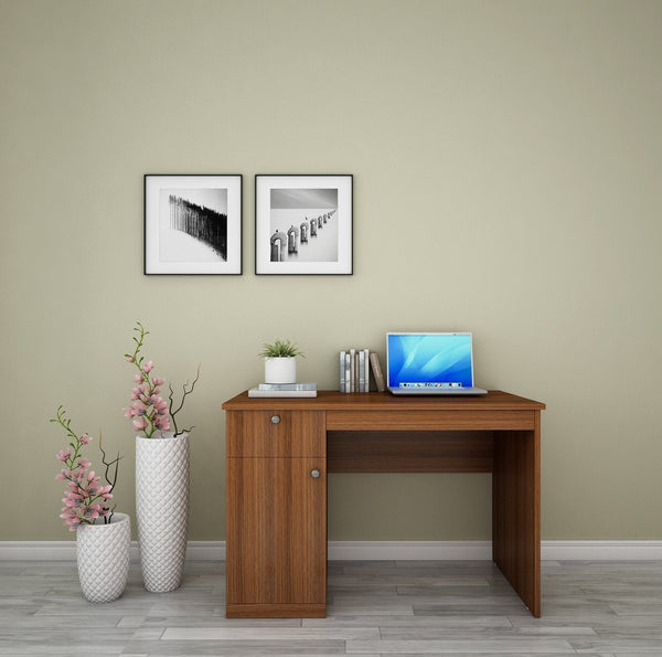 Uniclass Study Table in Walnut Colour by Dream Box - Luxe Maple