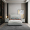 Trilif Luxury Upholstered Bed in Leatherette - Luxe Maple