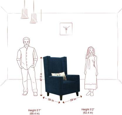 Zolo Wing Chair in Blue Color - Luxe Maple