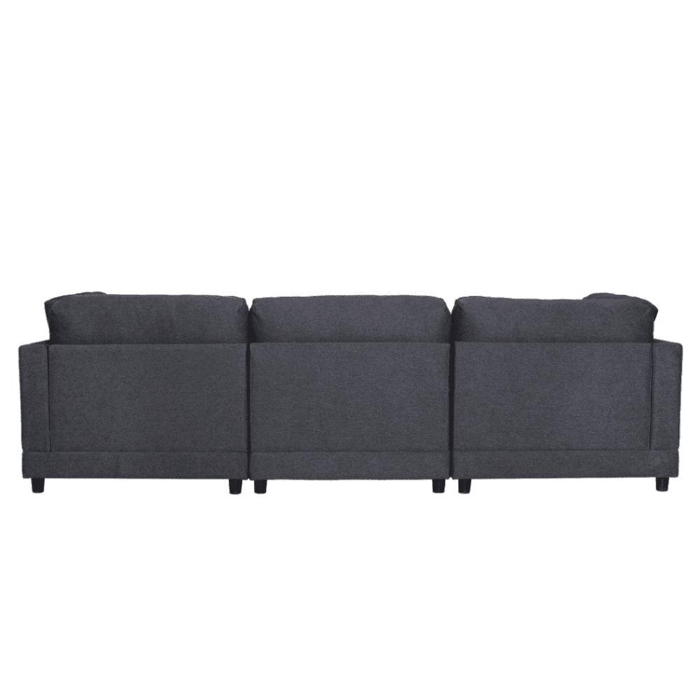 Ronald Sectional Sofa Set in Charcoal Color