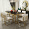 London Luxury Dining Table in Suede - Luxe Maple