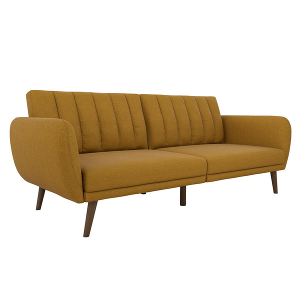 Brittan Luxury Mid-Century Sofa In Suede