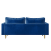 Craftmen Modern Sofa Set in Suede Fabric - Luxe Maple