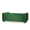 Sagawood Faux Leather or Velvet Tufted Sofa Set - Luxe Maple