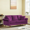 Straight Line Sofa Set in Purple - Luxe Maple