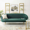 Subline Luxury Mid-Century Sofa In Suede Green