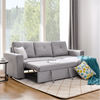 Roxy L-Shaped Sectional Storage Sofa Cum Bed - Luxe Maple